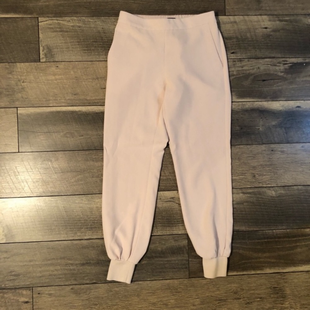 Dressy light pink joggers